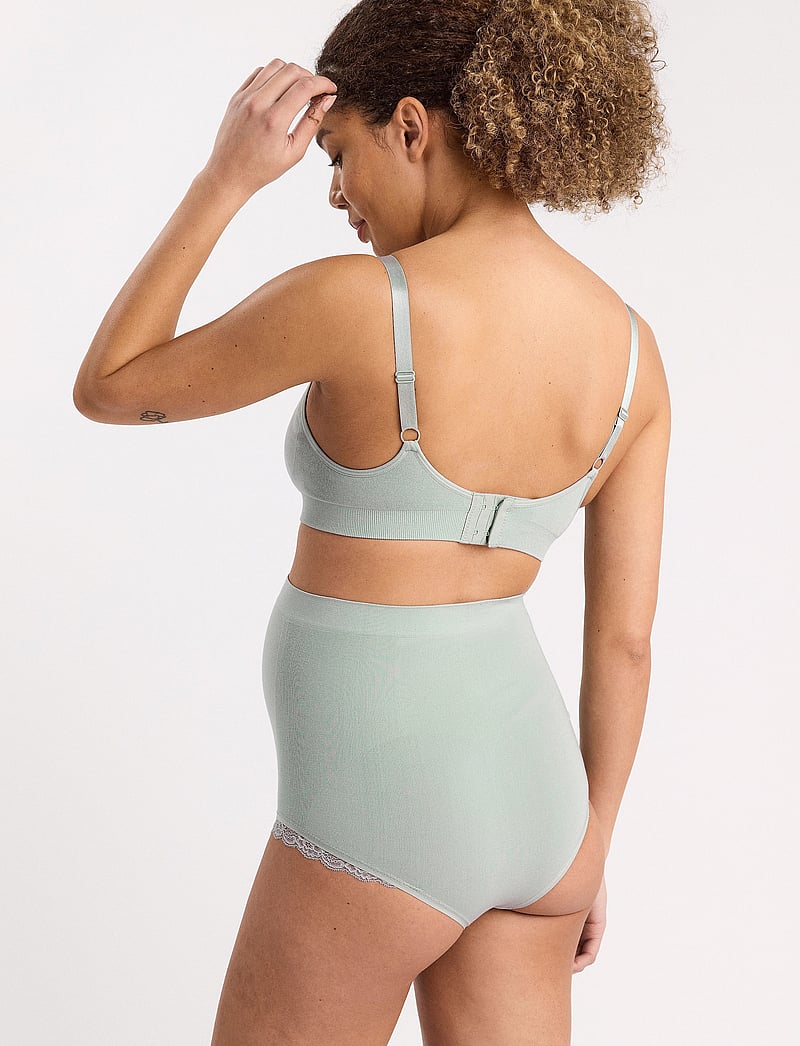 Lindex - Brief Maternity Brz high Seam - underkläder - light dusty aqua - 5