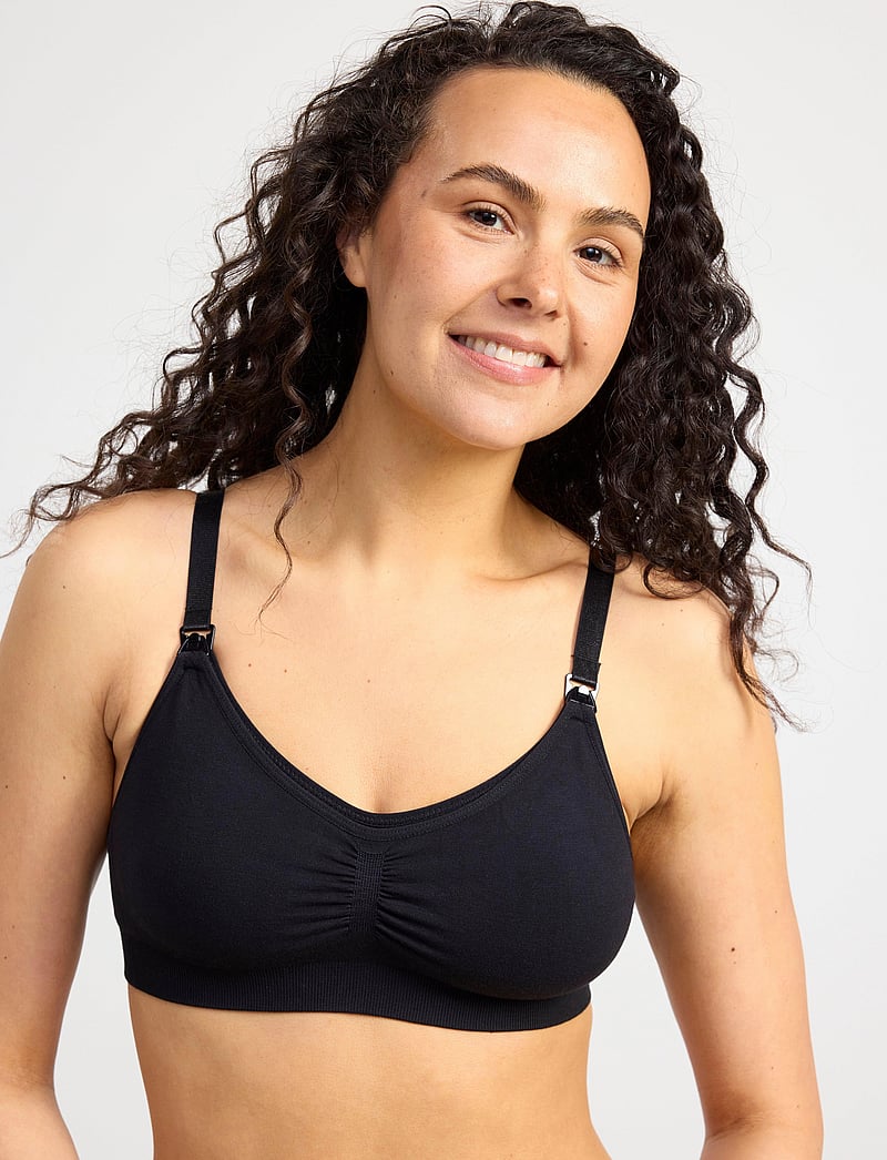Lindex - Bra seamless nursing eco moda - underkläder - black - 0
