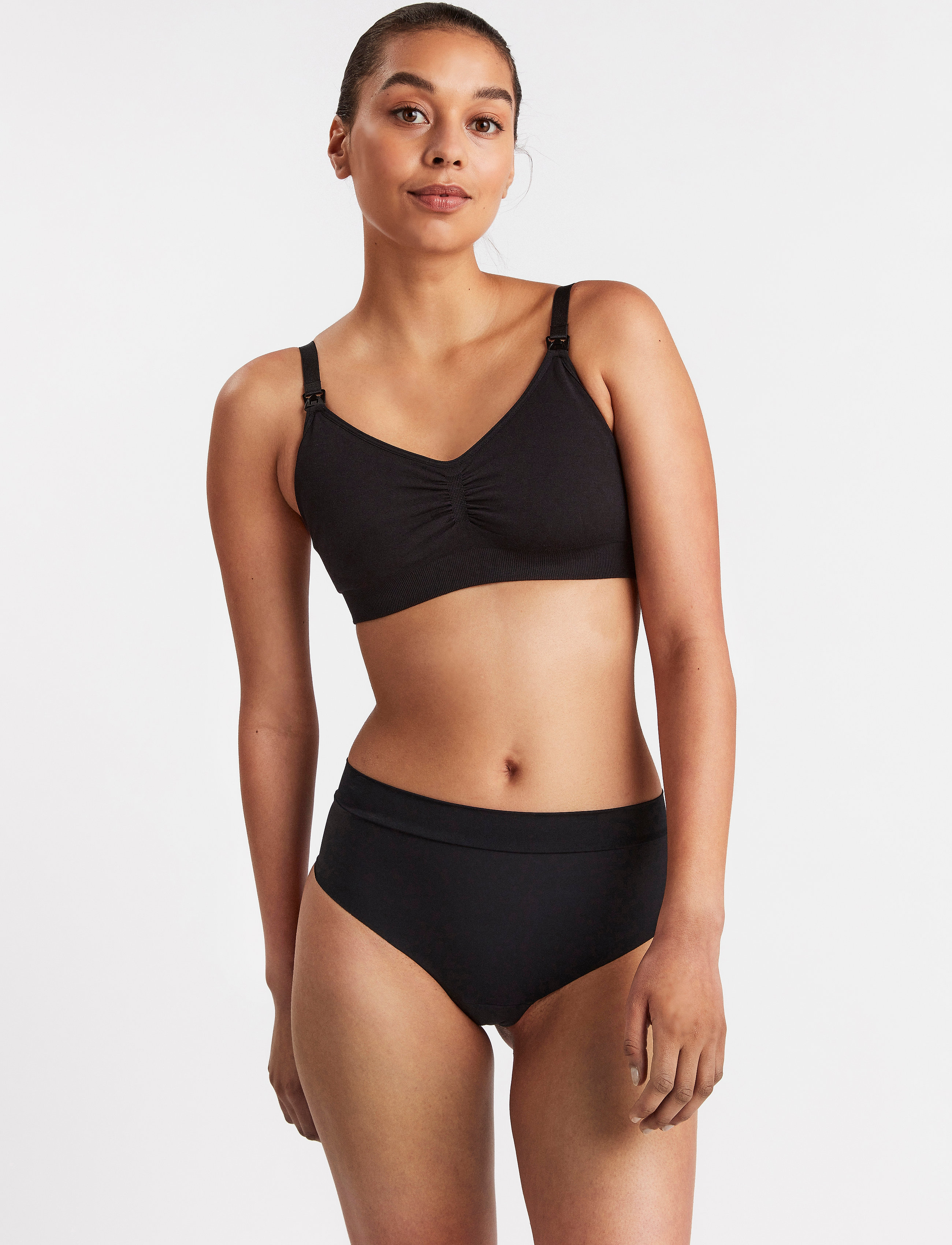 Lindex - Bra seamless nursing eco moda - underkläder - black - 5