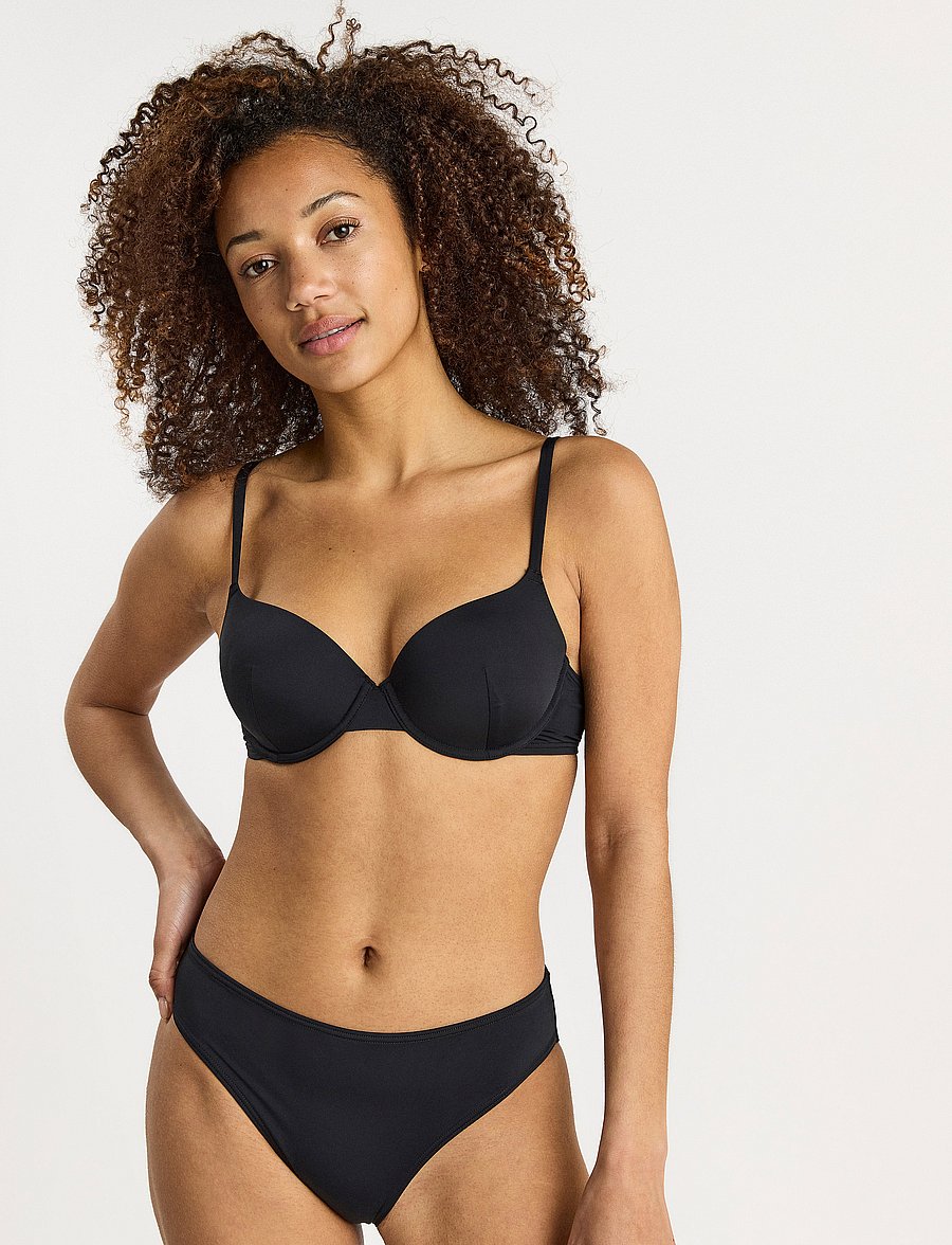 Lindex - Bra T shirt Love - bøjle-bh’er - black - 5