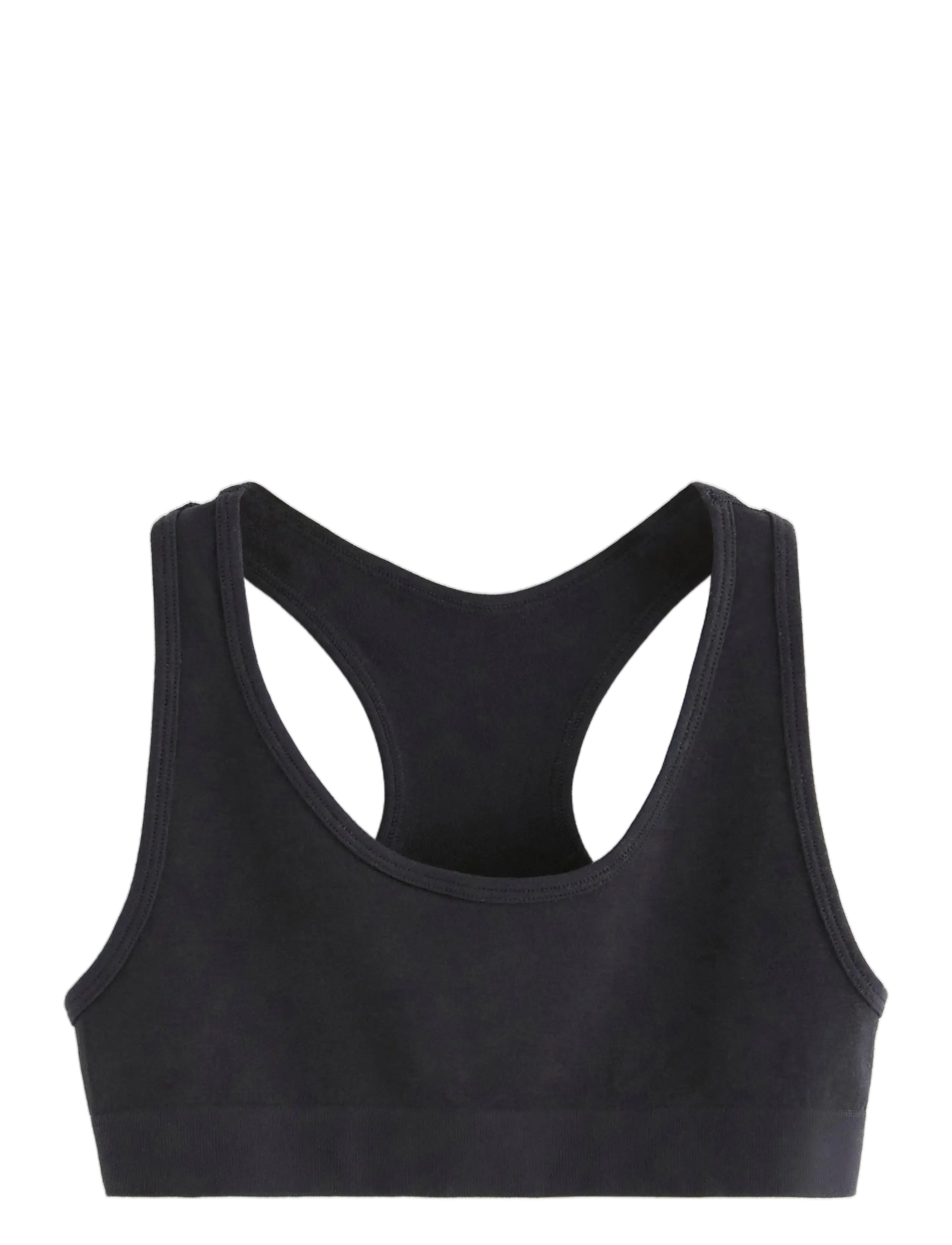 Lindex Seamless Short Top, 158/164, Black, Undertøj > Toppe, Børn
