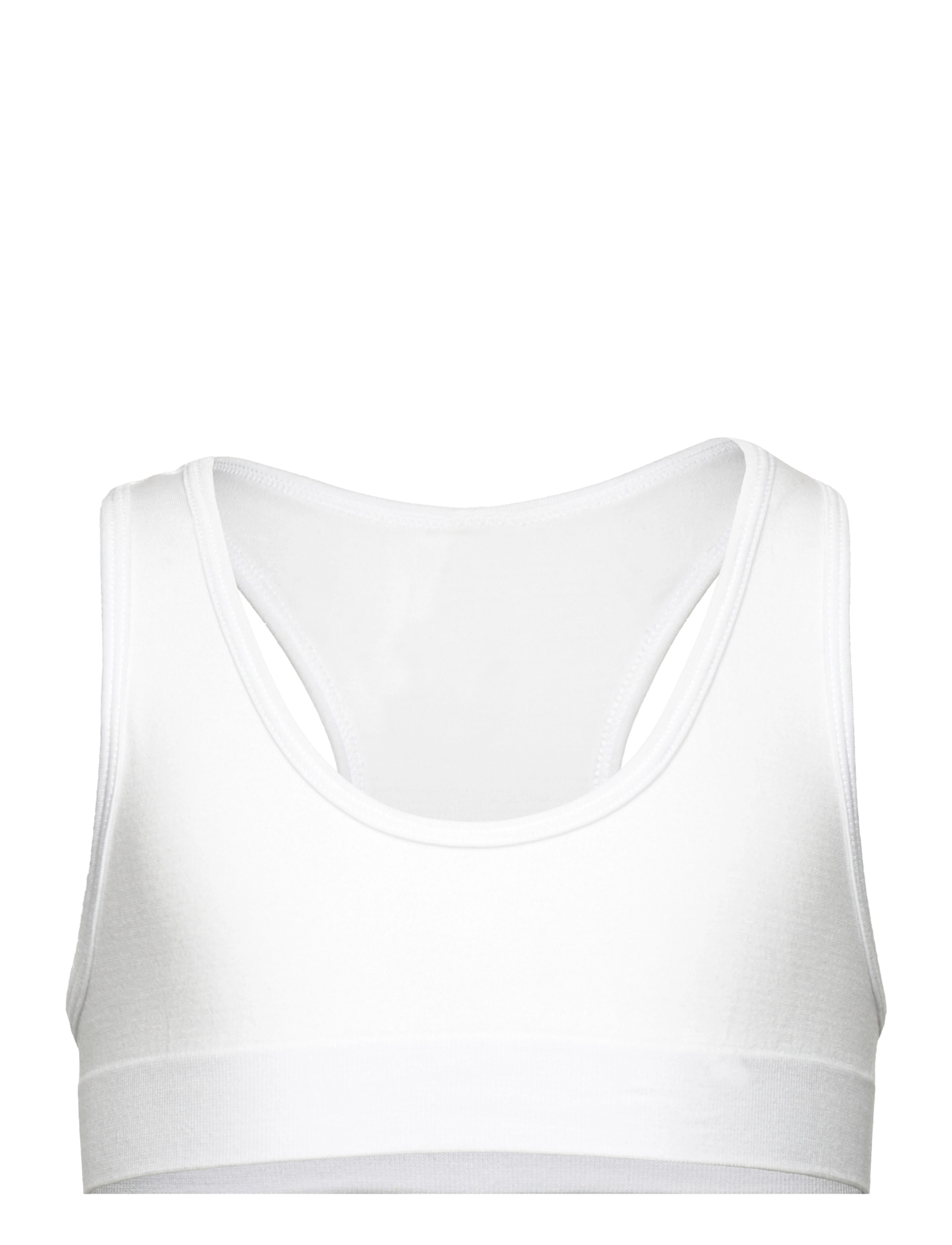 Lindex Seamless Short Top, 128, White, Undertøj > Toppe, Børn