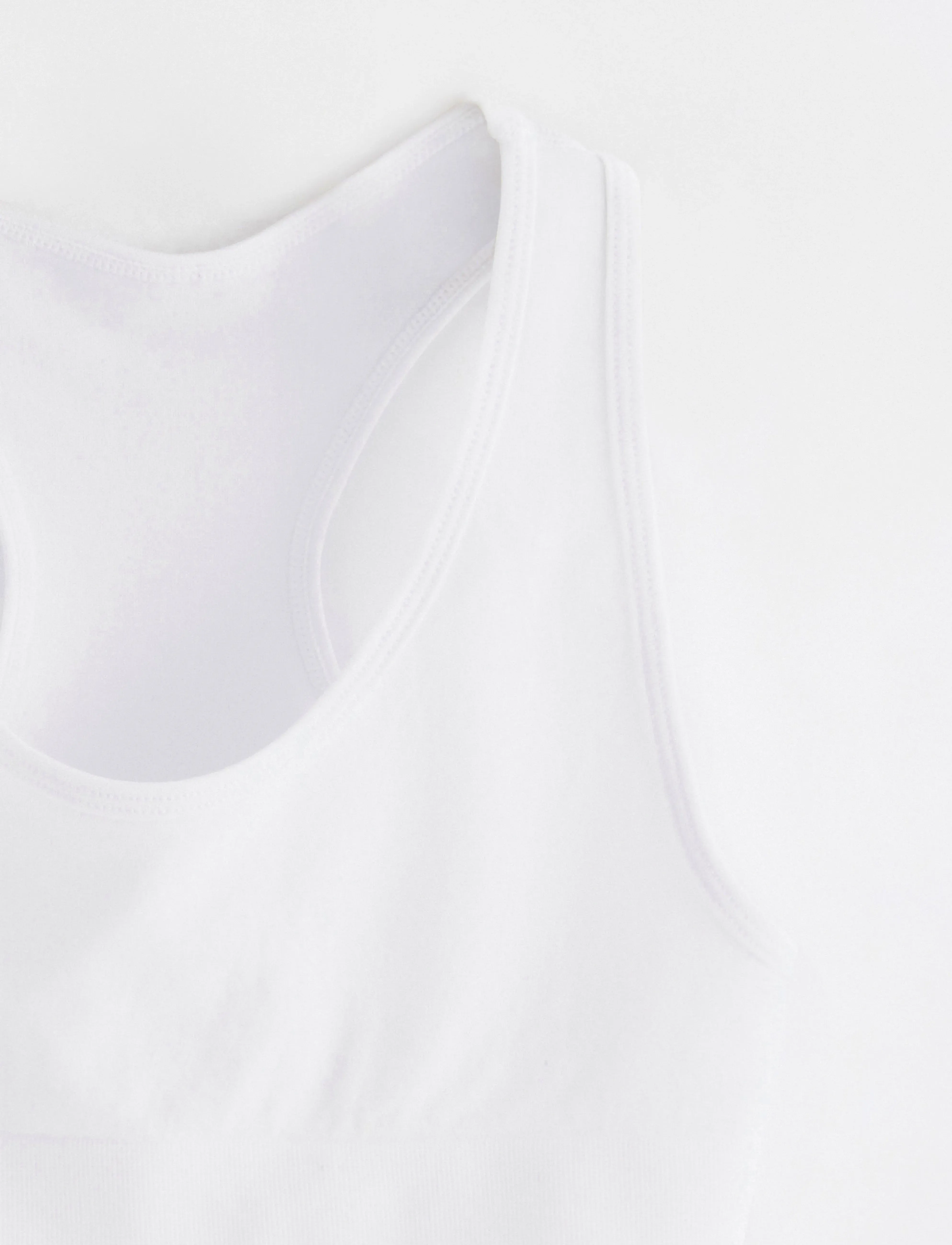 Lindex - top seamless basic - lowest prices - white - 2