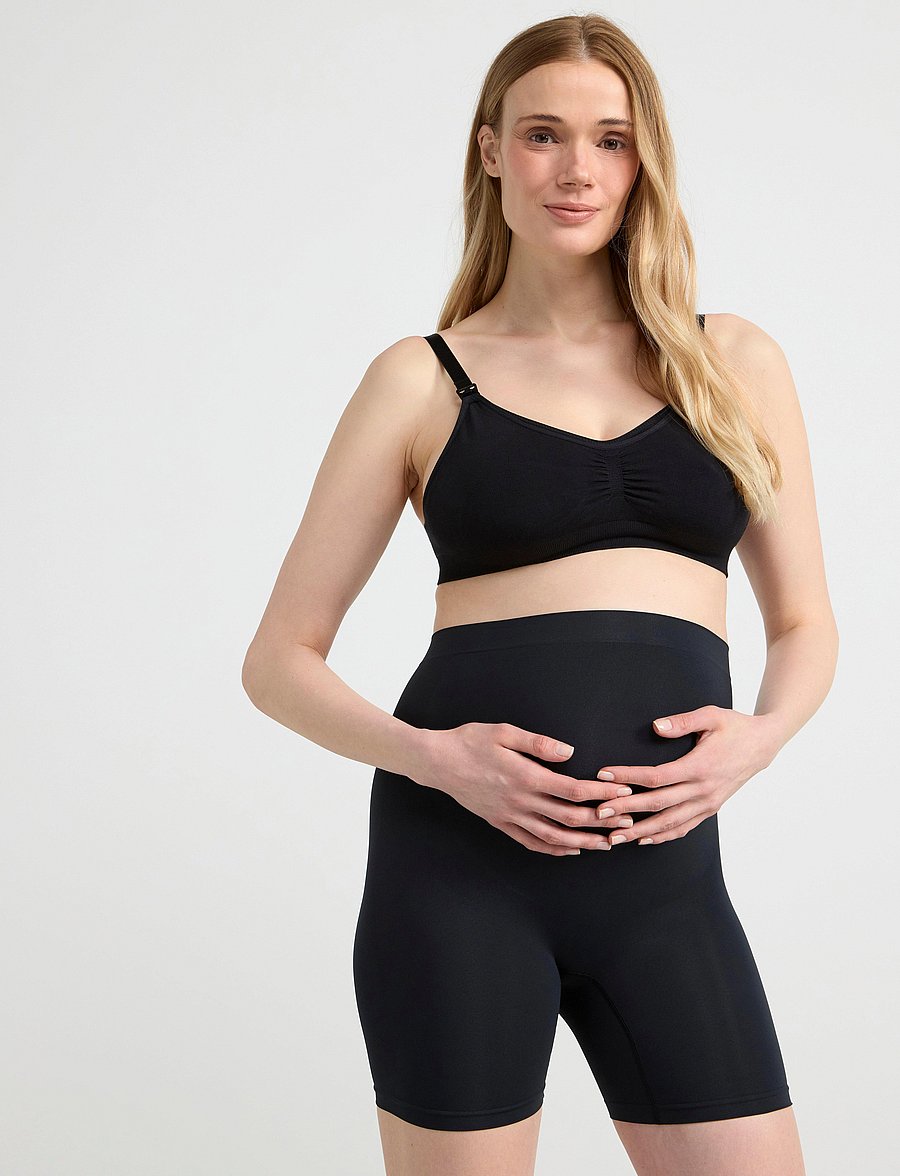 Lindex - Brief Seamless Biker high MOM - formende underdele - black - 0