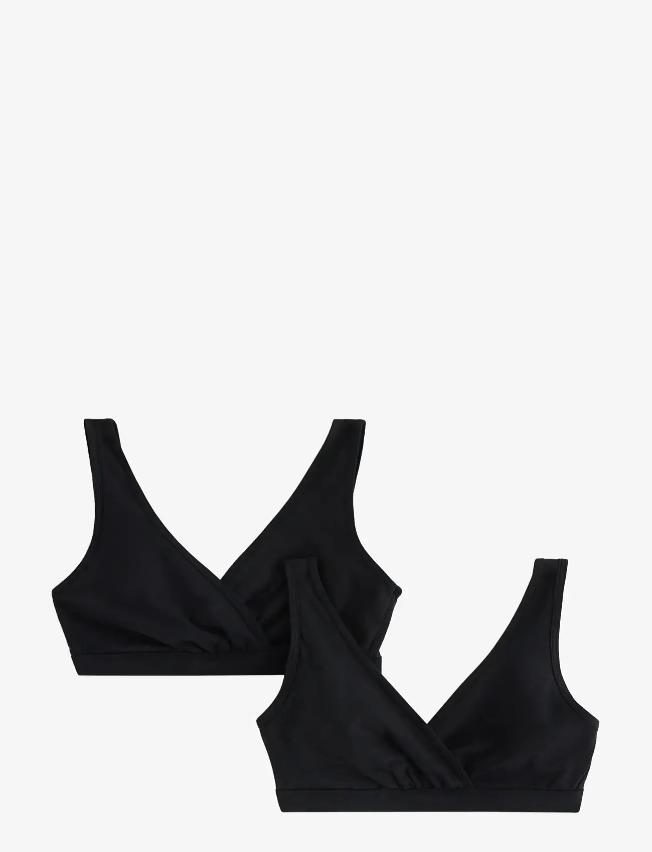 Lindex - 2-pack nursing bra - tugikaarteta rinnahoidjad - black - 0