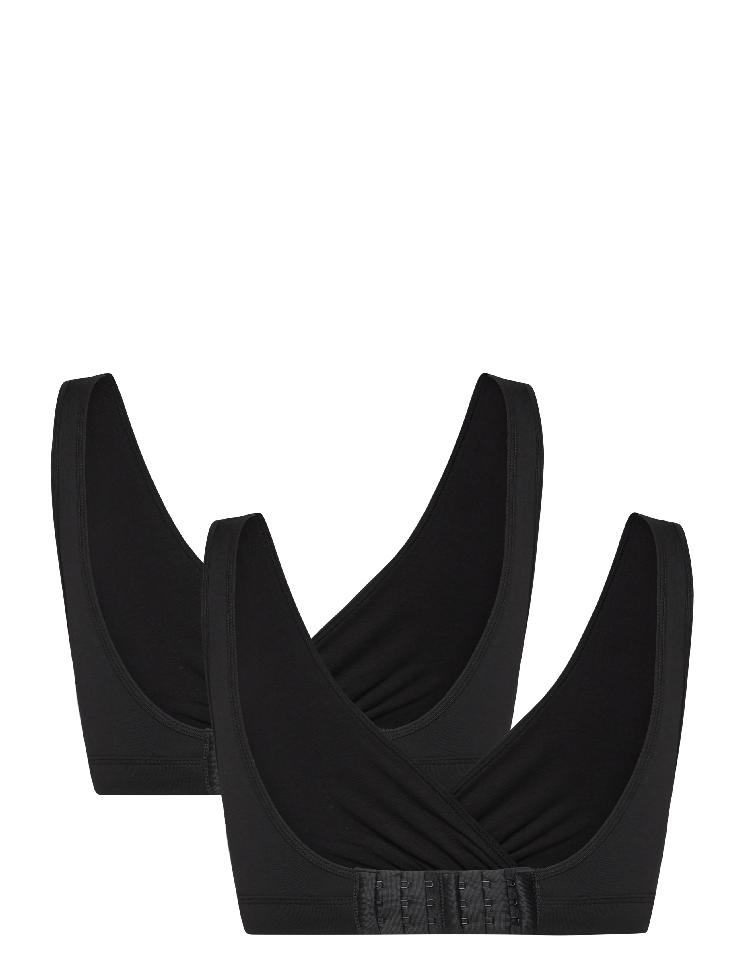 Lindex - Bra Nursing Wrap top CO 2 p - non wired bras - black - 5