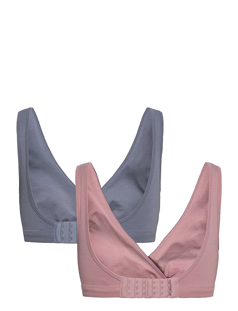 Lindex - Bra Nursing Wrap top CO 2 p - underkläder - dark dusty blue - 3