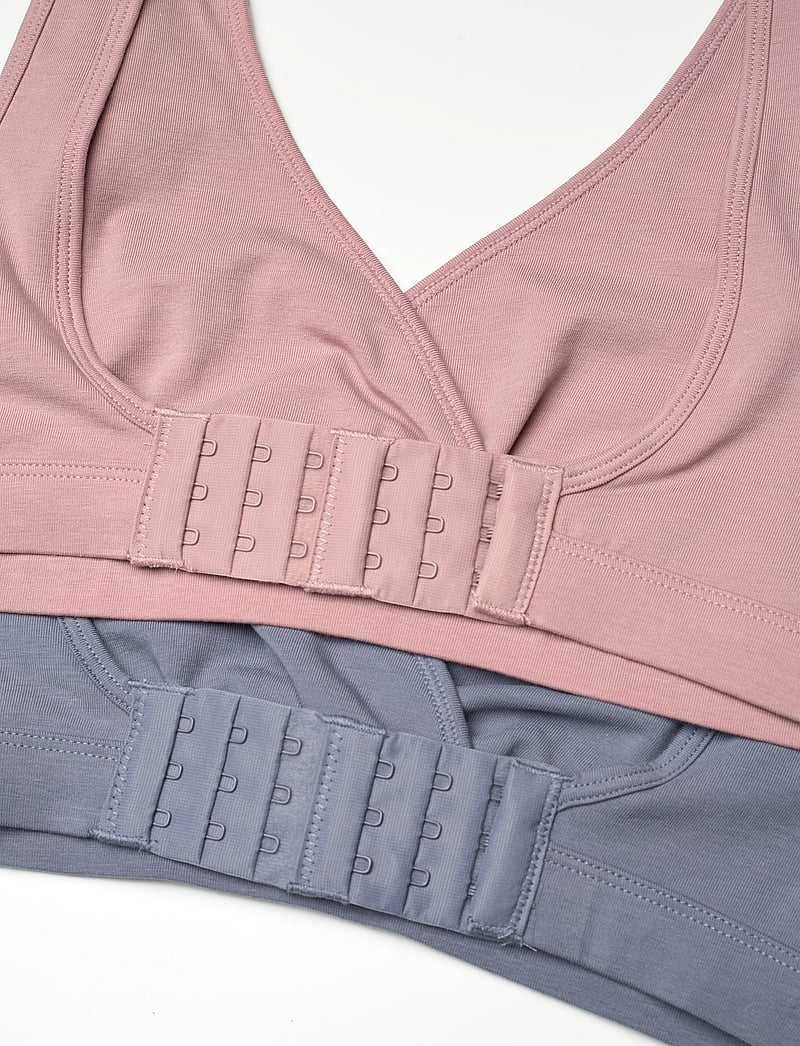 Lindex - Bra Nursing Wrap top CO 2 p - underkläder - dark dusty blue - 2