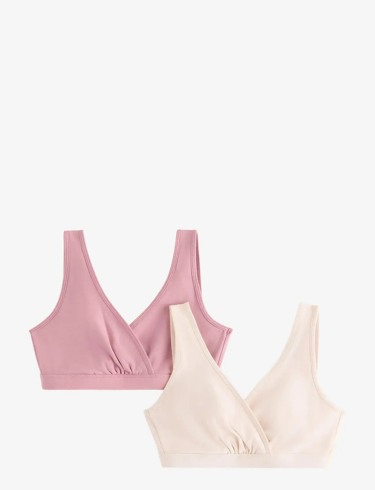 Lindex - 2-pack nursing bra - tugikaarteta rinnahoidjad - dark dusty pink - 1