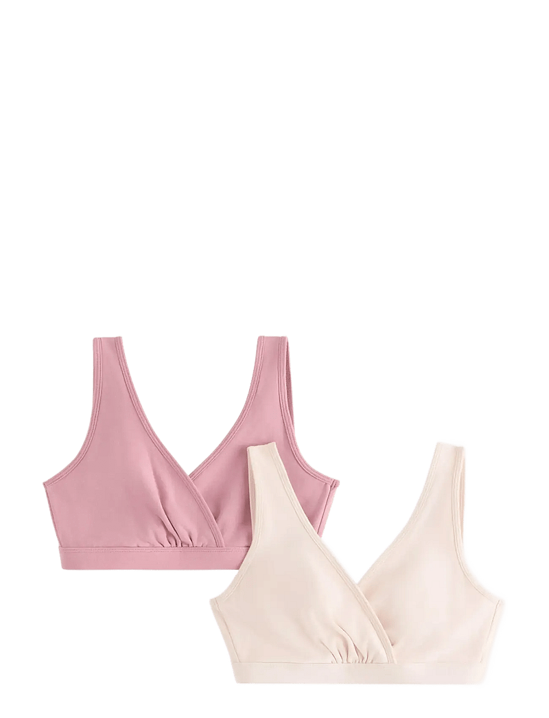 Lindex - 2-pack nursing bra - bügellose bhs - dark dusty pink - 1