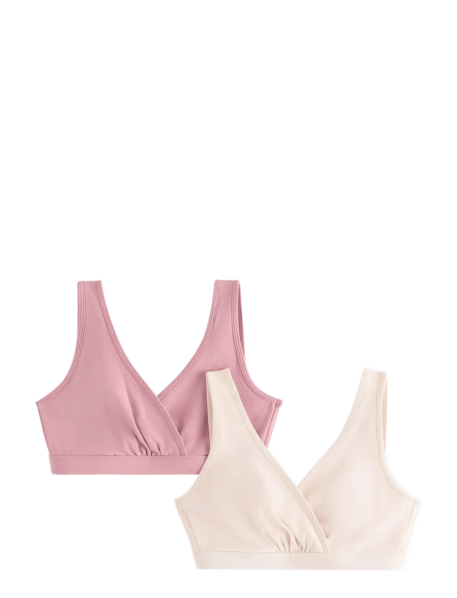 Lindex - Bra Nursing Wrap top CO 2 p - bügellose bhs - dark dusty pink - 1