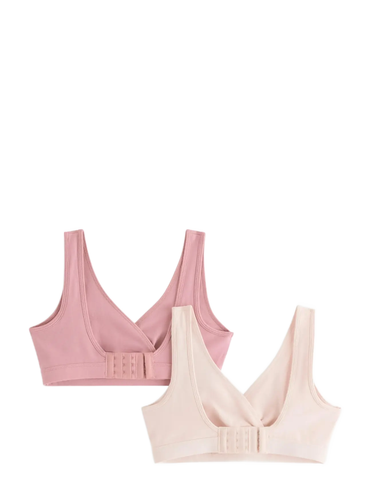 Lindex - 2-pack nursing bra - bygellösa bh:ar - dark dusty pink - 2