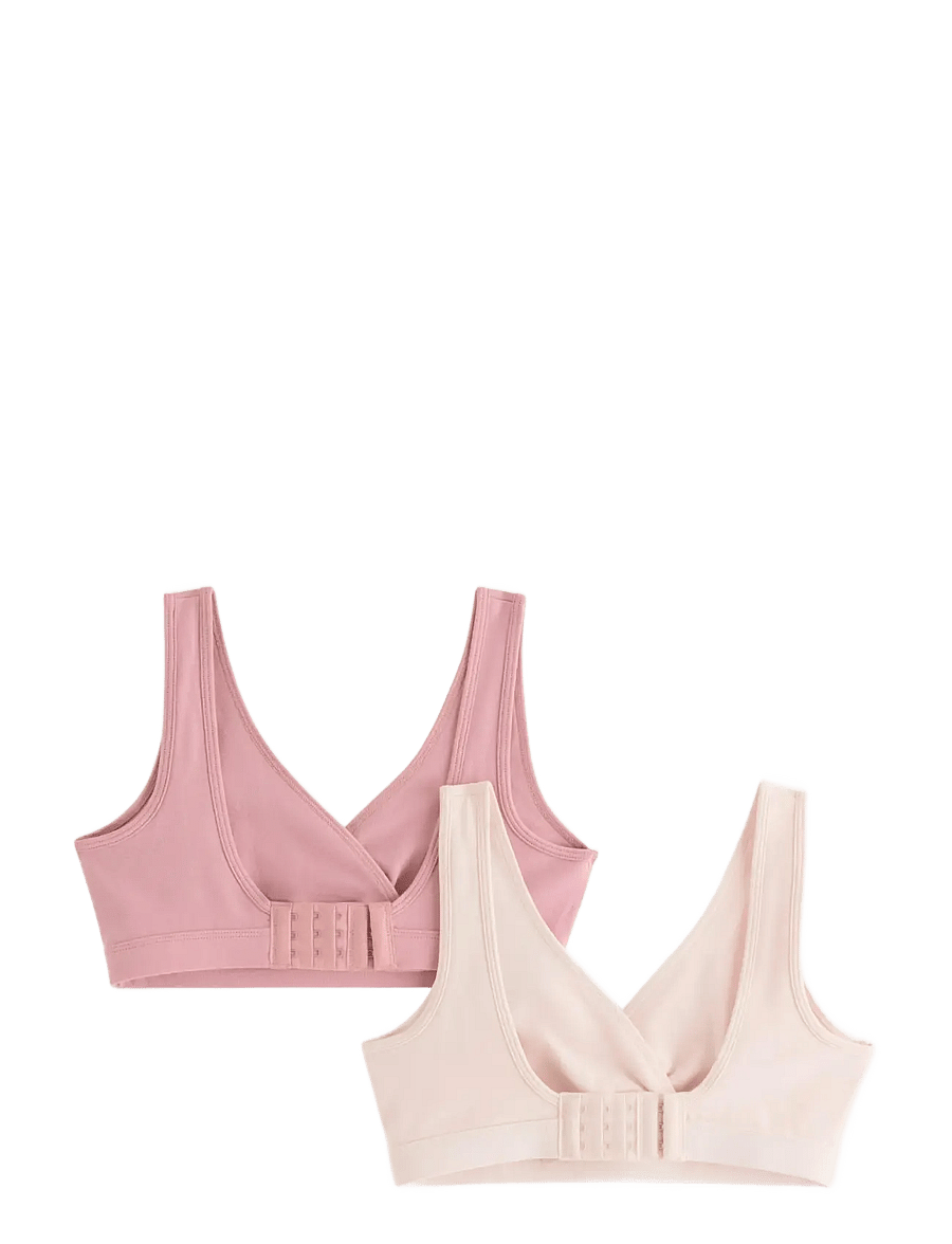 Lindex - Bra Nursing Wrap top CO 2 p - bügellose bhs - dark dusty pink - 2