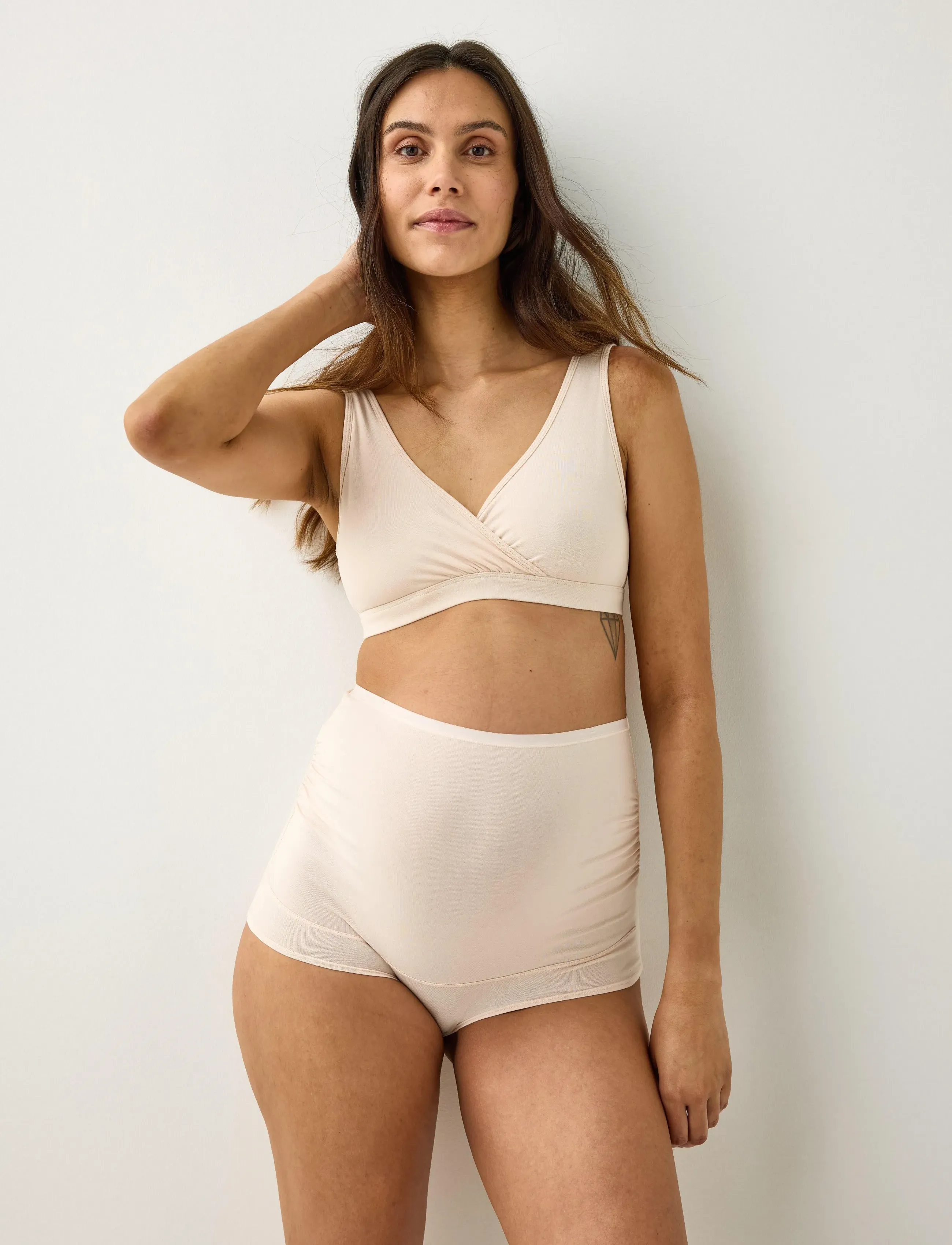 Lindex Bra Nursing Wrap top CO 2 p - tugikaarteta rinnahoidjad - dark dusty pink - Rasedale - DARK DUSTY PINK / pink/rose