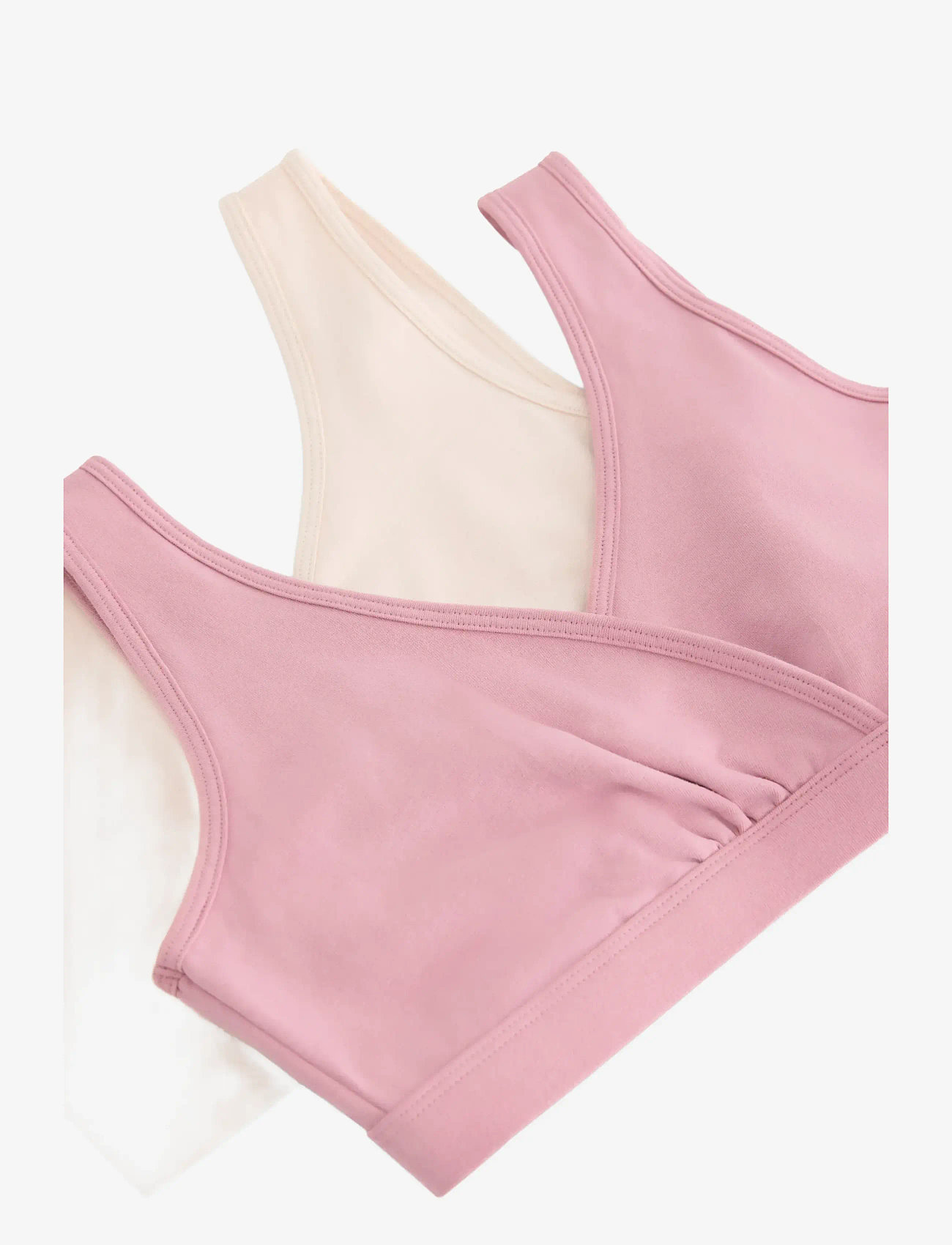 Lindex - 2-pack nursing bra - tugikaarteta rinnahoidjad - dark dusty pink - 3