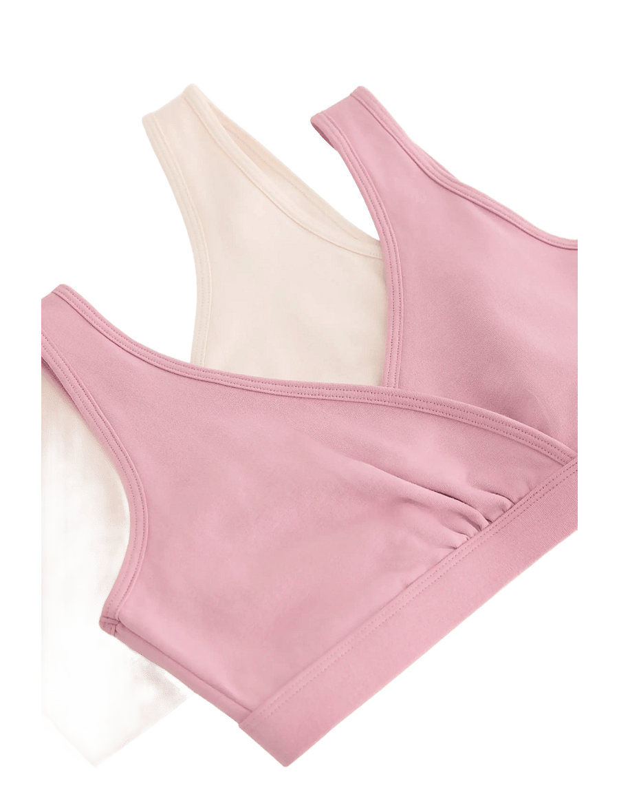 Lindex - Bra Nursing Wrap top CO 2 p - bügellose bhs - dark dusty pink - 3