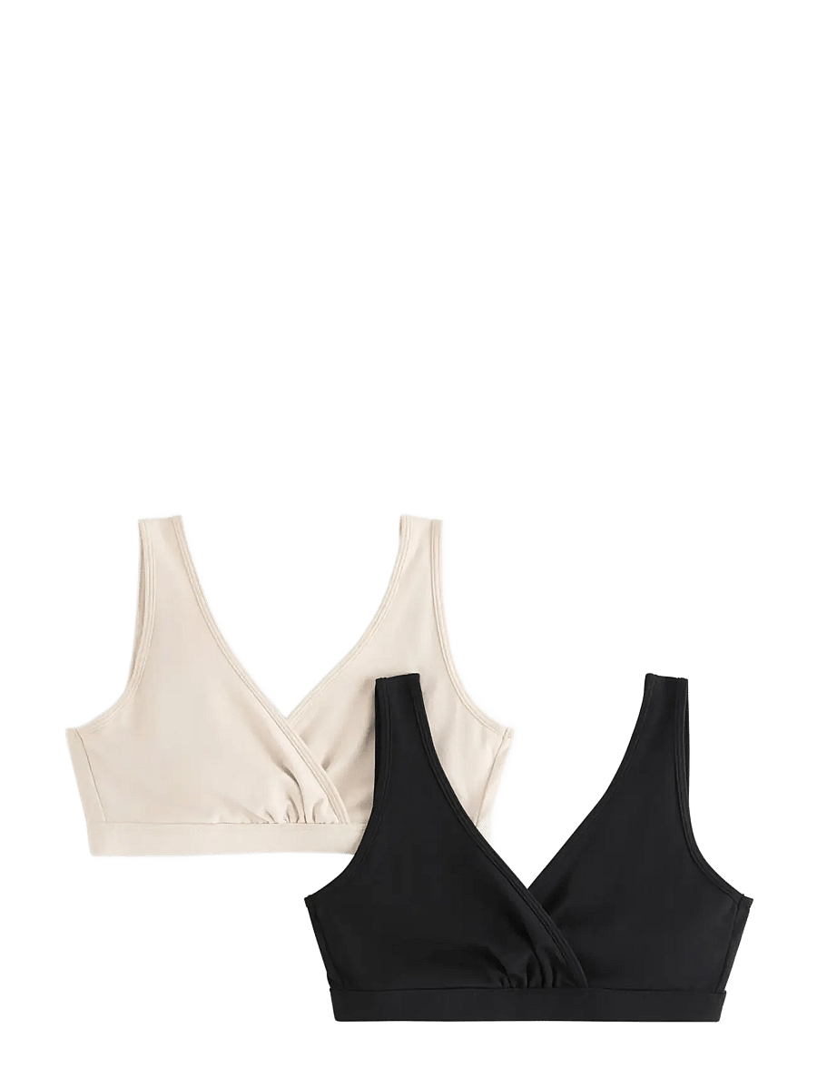 Lindex - Bra Nursing Wrap top CO 2 p - bügellose bhs - light beige - 1
