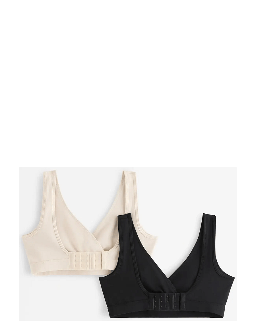 Lindex - Bra Nursing Wrap top CO 2 p - bügellose bhs - light beige - 2