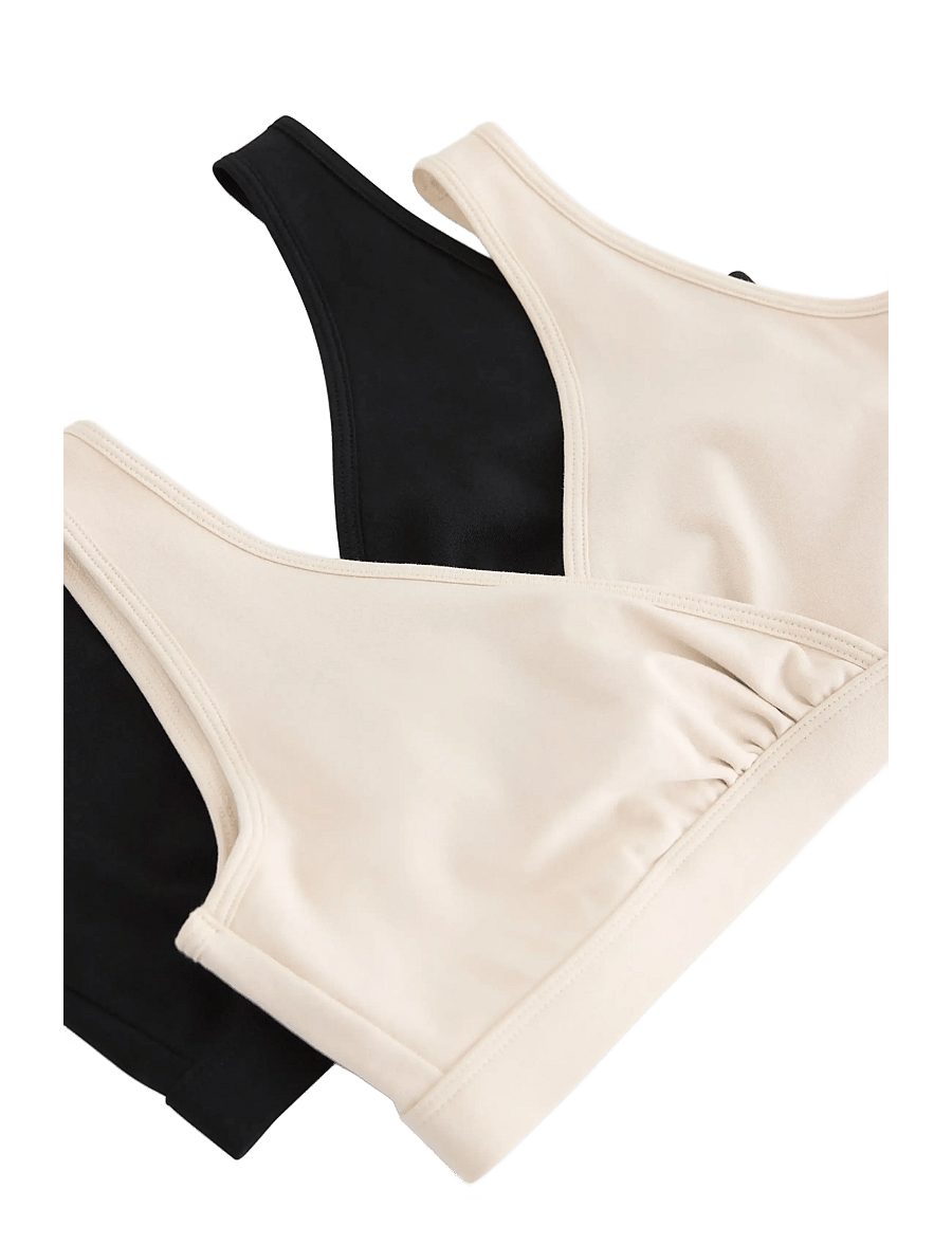 Lindex - Bra Nursing Wrap top CO 2 p - bügellose bhs - light beige - 3