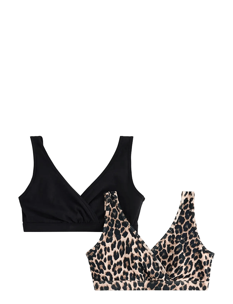 Lindex - 2-pack nursing bra - tugikaarteta rinnahoidjad - light brown - 1