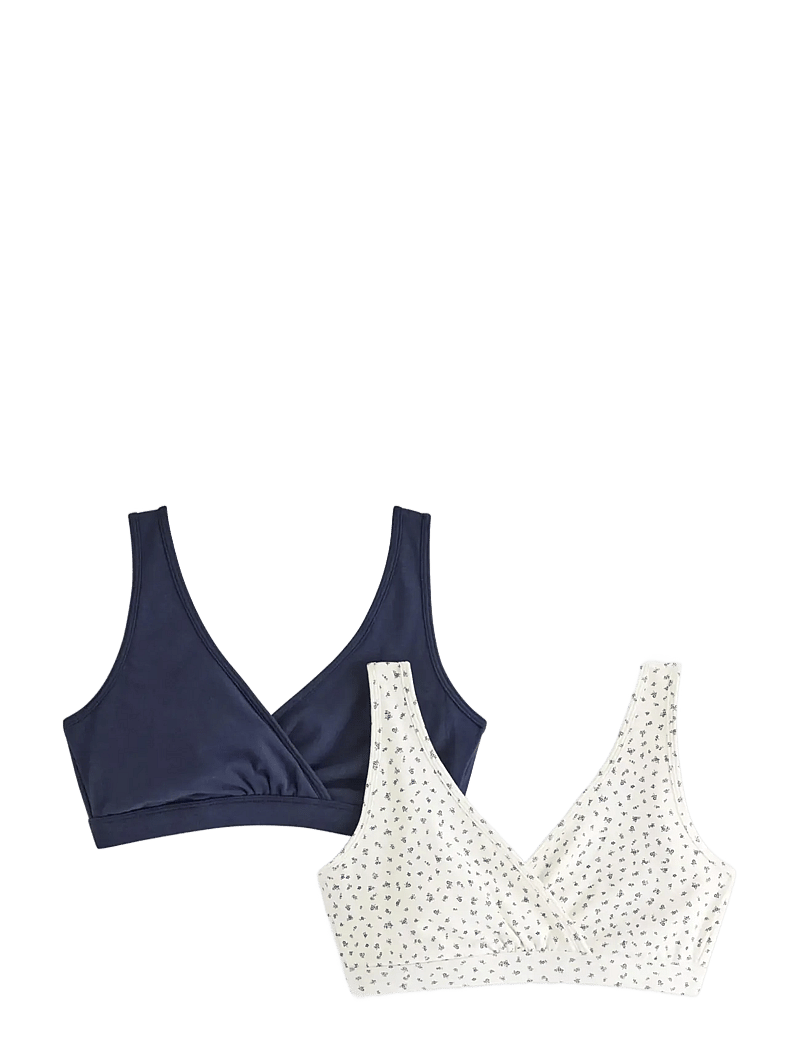 Lindex - 2-pack nursing bra - bügellose bhs - light white - 1