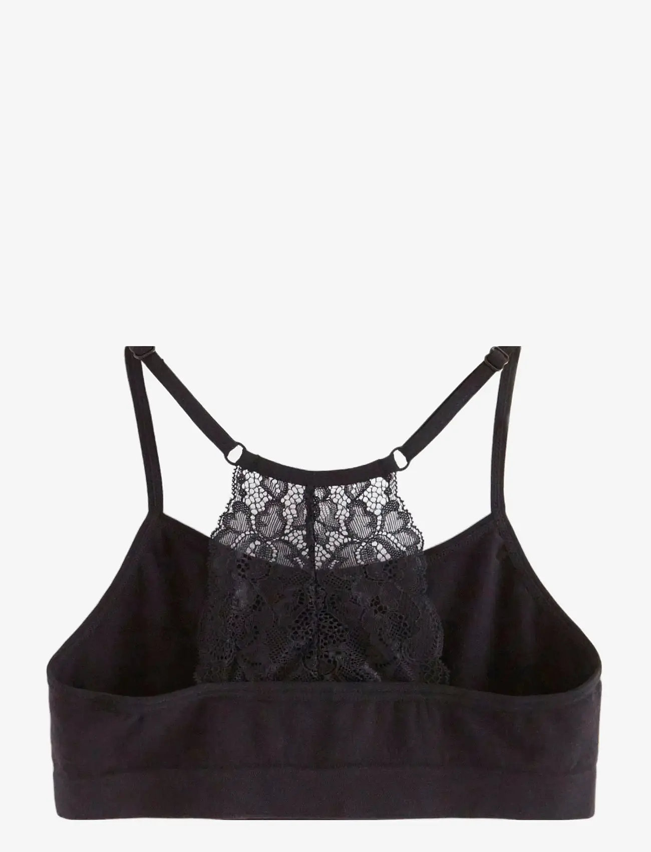 Lindex - Top seamless lace at back tenc - toppar - black - 1