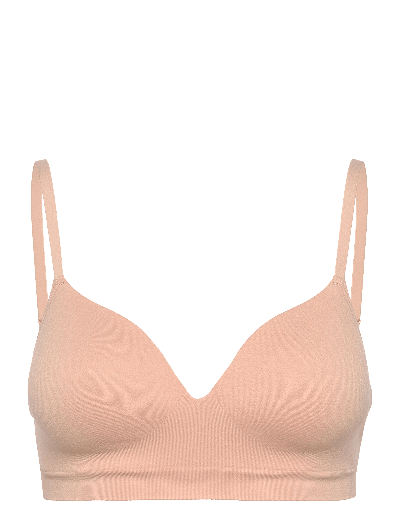 Lindex - Bra Flora seamless - bygellösa bh:ar - beige - 1