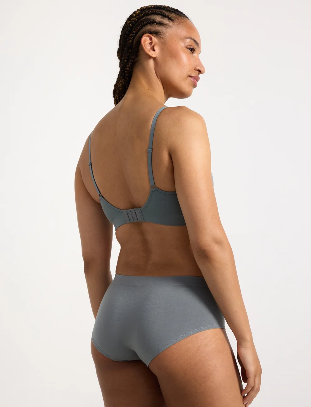 Lindex - Bra Flora seamless - bh'er uden bøjle - dark dusty green - 3