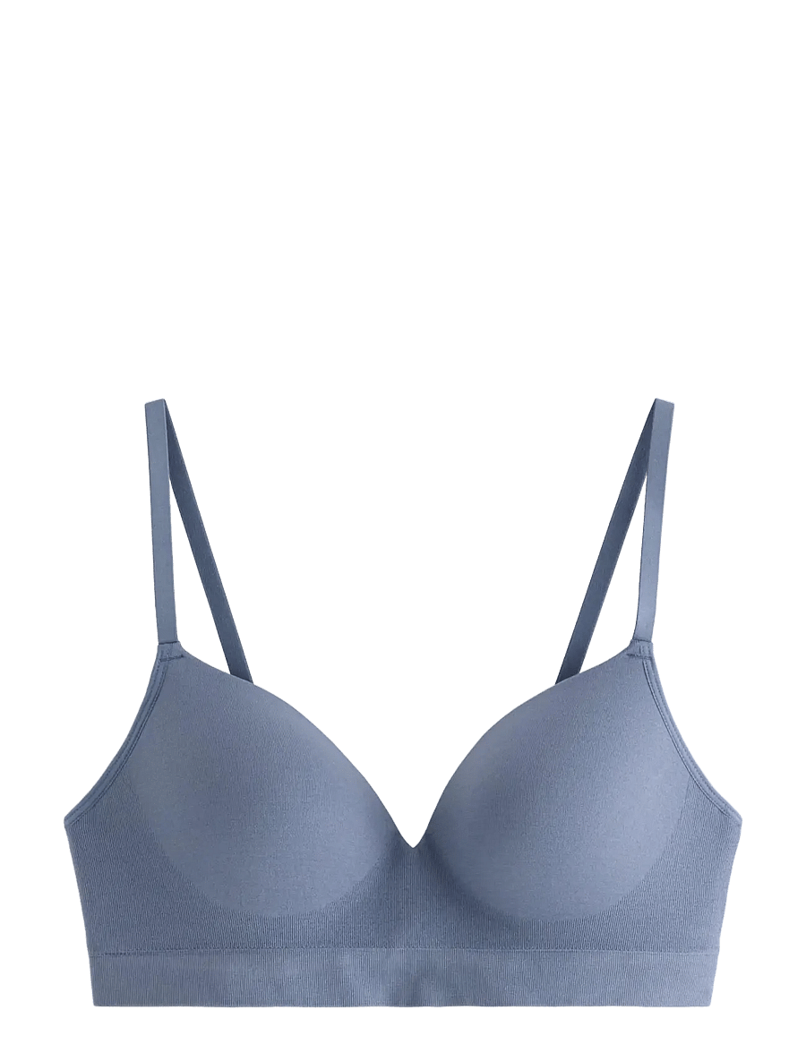 Lindex - Flora seamless wirefree bra - dark dusty grey - 1