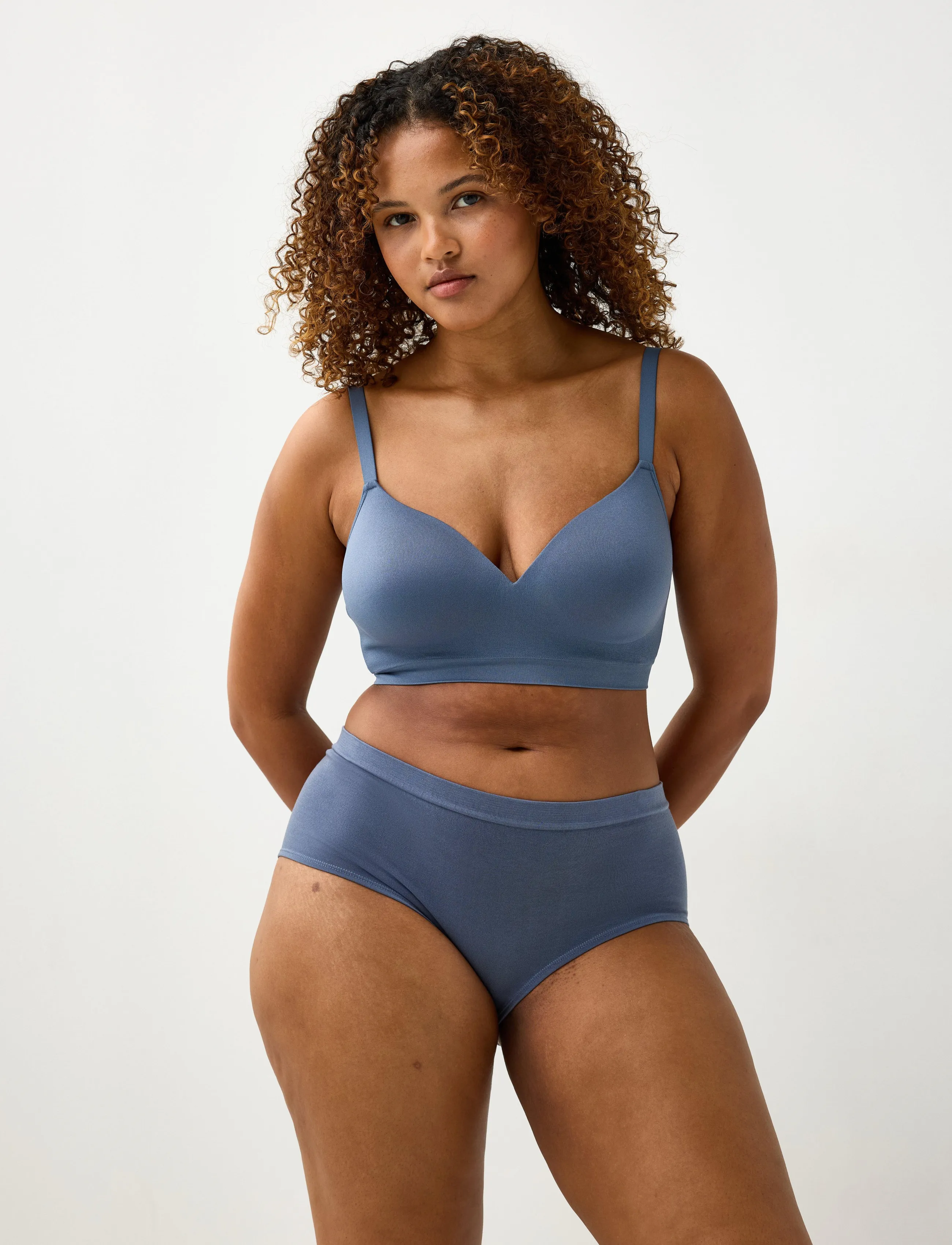 Lindex Flora seamless wirefree bra - Miękkie biustonosze - DARK DUSTY GREY / grey