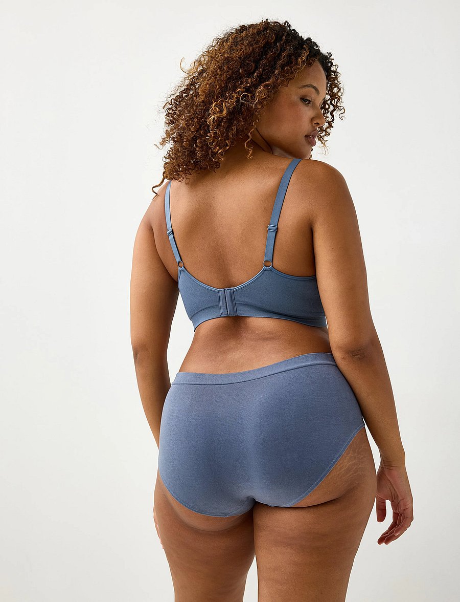 Lindex - Flora seamless wirefree bra - dark dusty grey - 3
