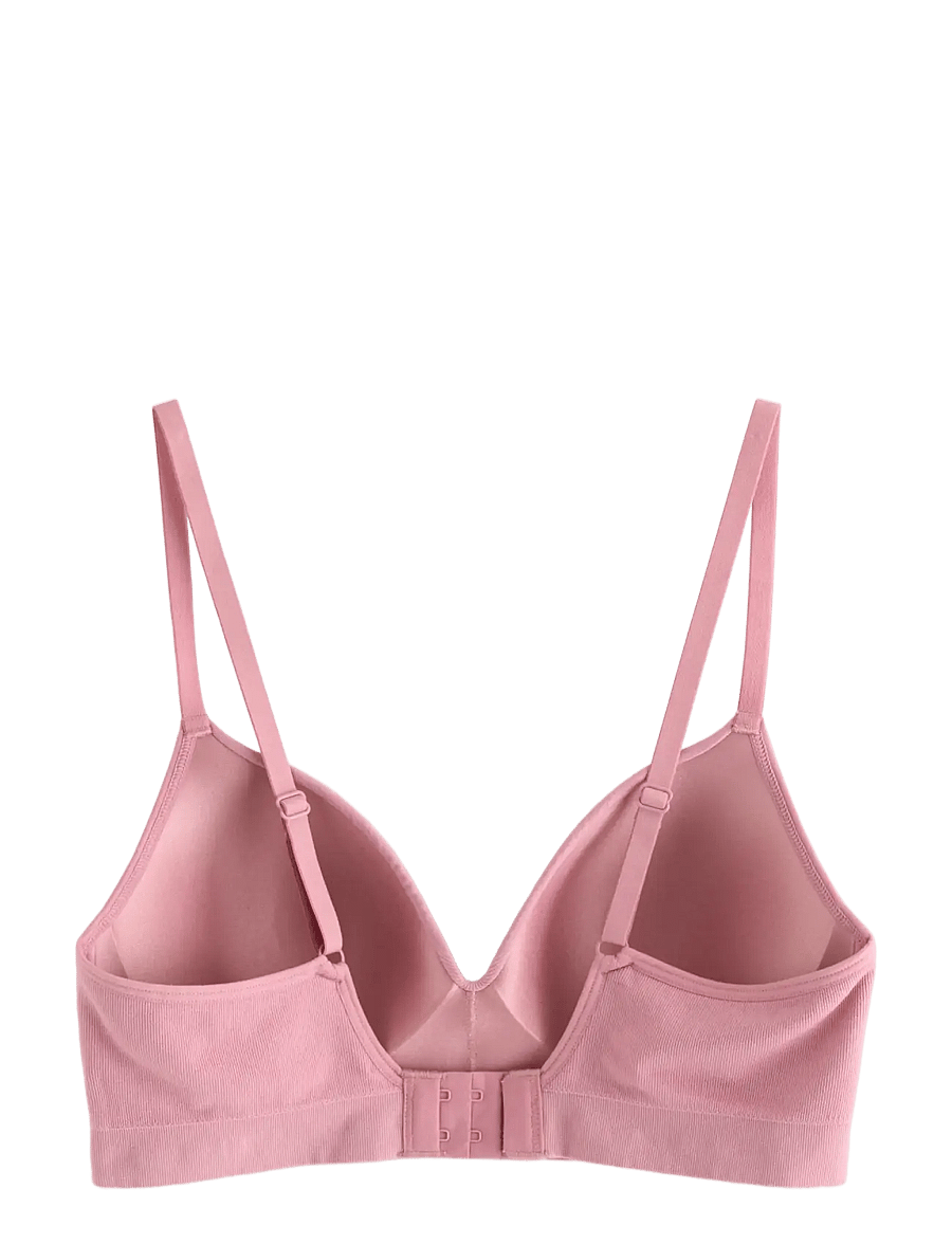 Lindex - Flora seamless wirefree bra - dark dusty pink - 2