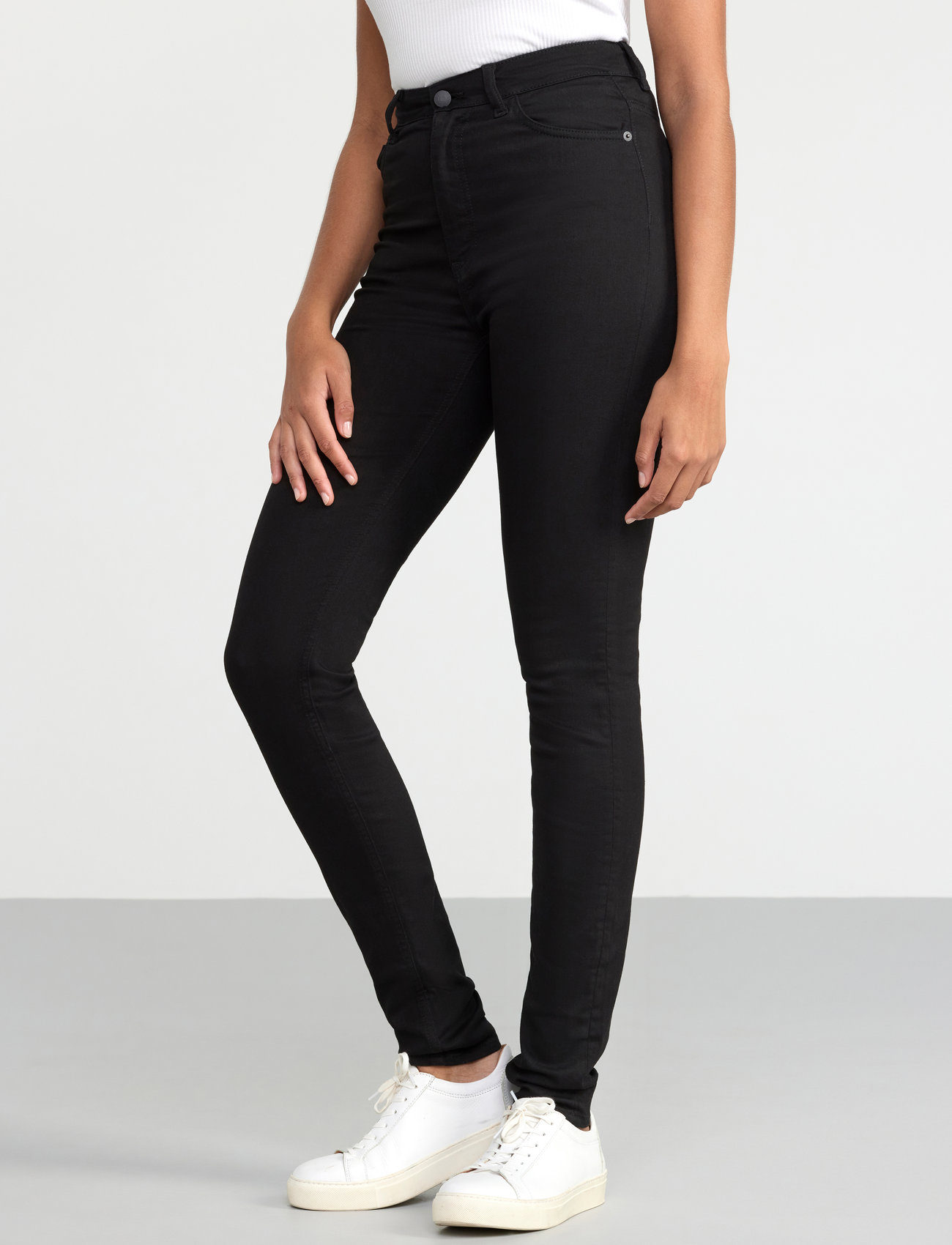 Lindex - Trousers denim Vera stay black - slim fit jeans - black - 0