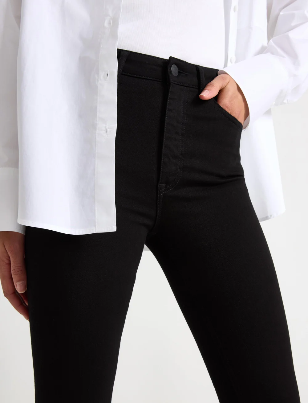 Lindex - Trousers denim Vera stay black - skinny jeans - black - 4