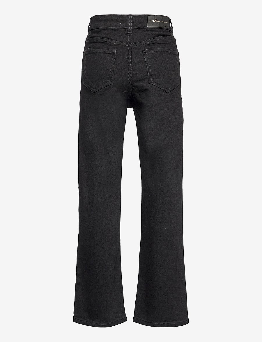 Lindex - Trousers denim Vanja black wid - hosen mit weitem bein - black - 2