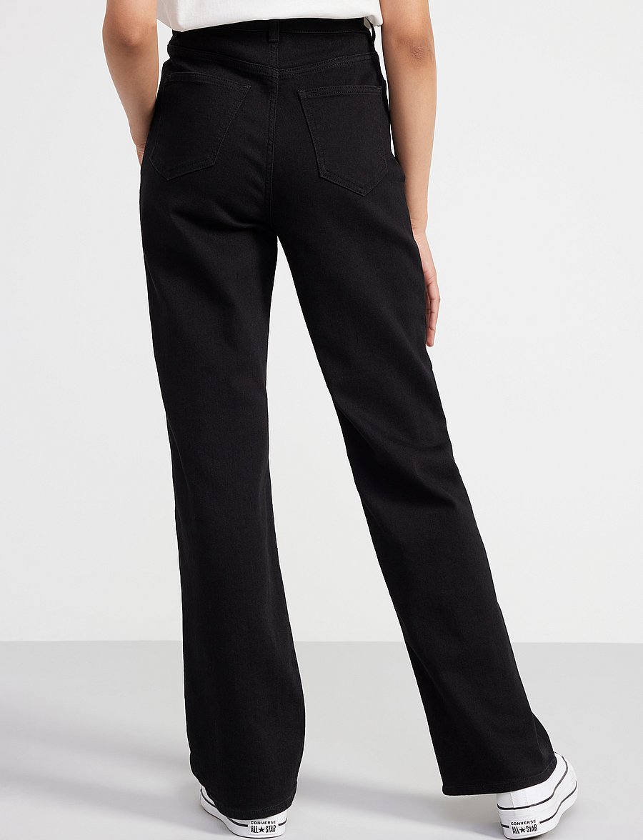 Lindex - Trousers denim Vanja black wid - hosen mit weitem bein - black - 5