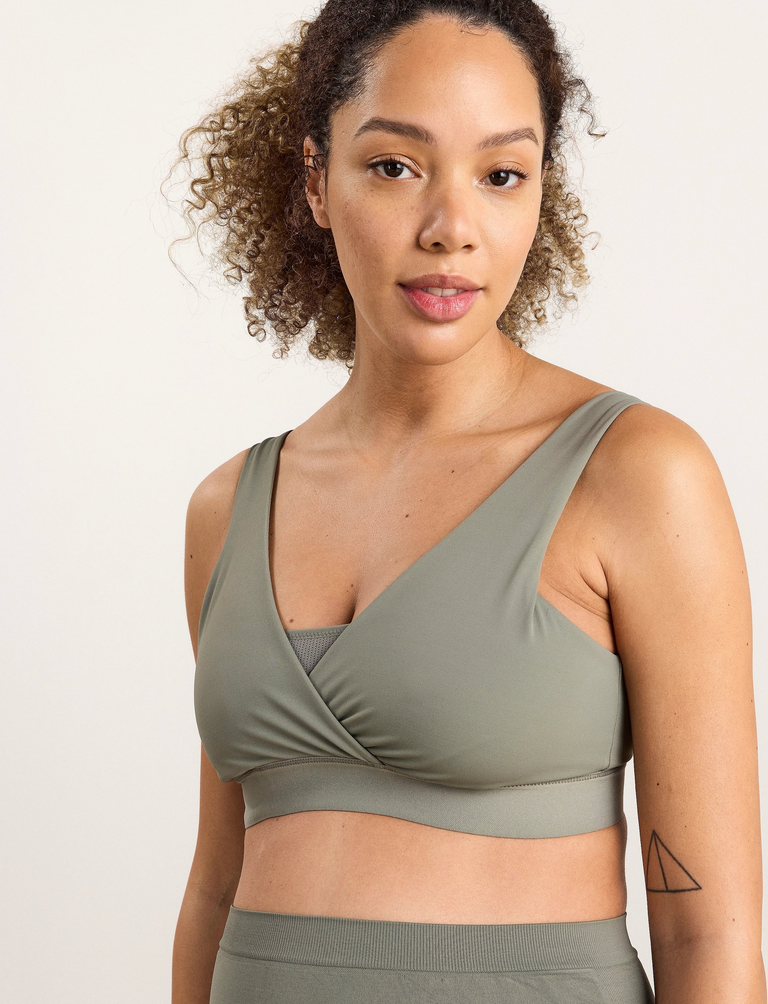 Lindex - Sport Bra Naima Nursing wrap - træningstøj - dark green - 5
