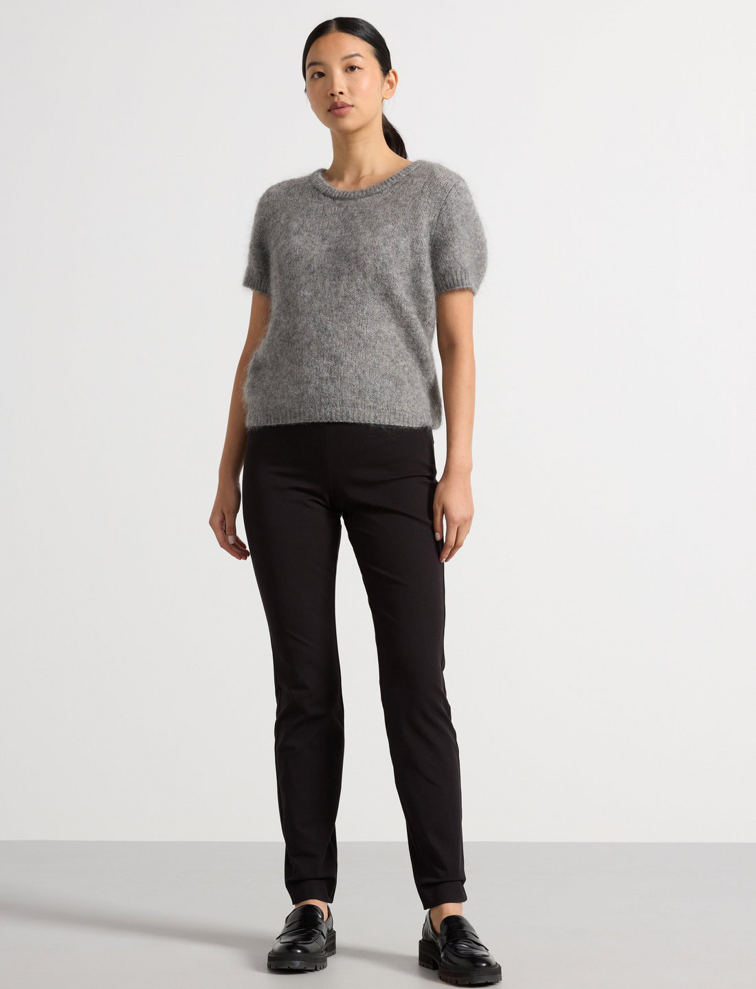 Black skinny hot sale fit trousers womens