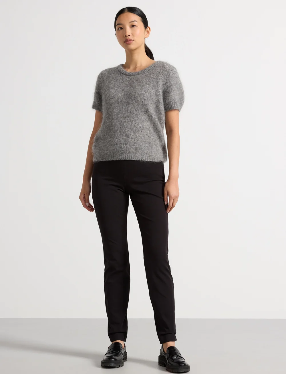 Lindex - Trousers Jonna black - slim fit bukser - black - 0