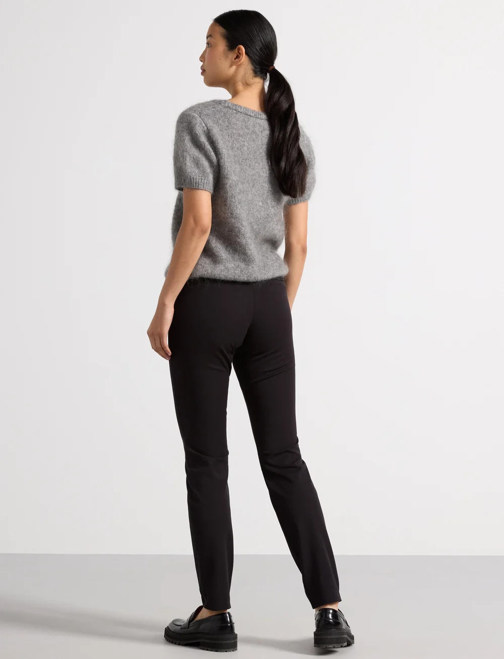 Lindex - Trousers Jonna black - slim fit bukser - black - 3