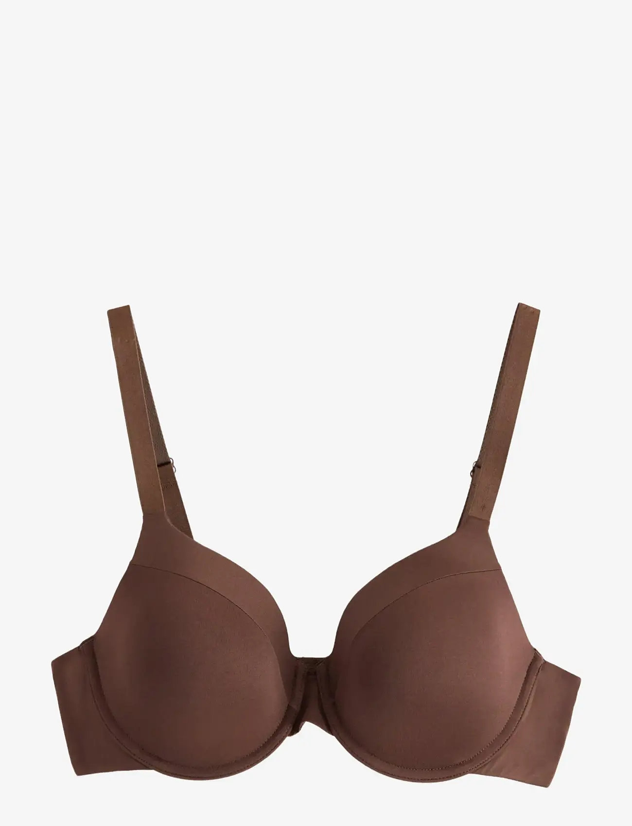 Lindex - Dahlia t-shirt bra - vollschalen-bh - dark brown - 0