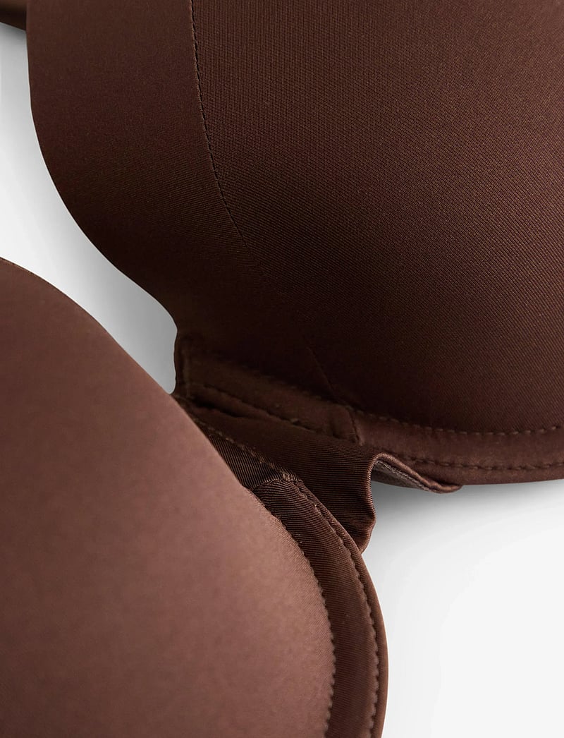 Lindex - Dahlia t-shirt bra - vollschalen-bh - dark brown - 2