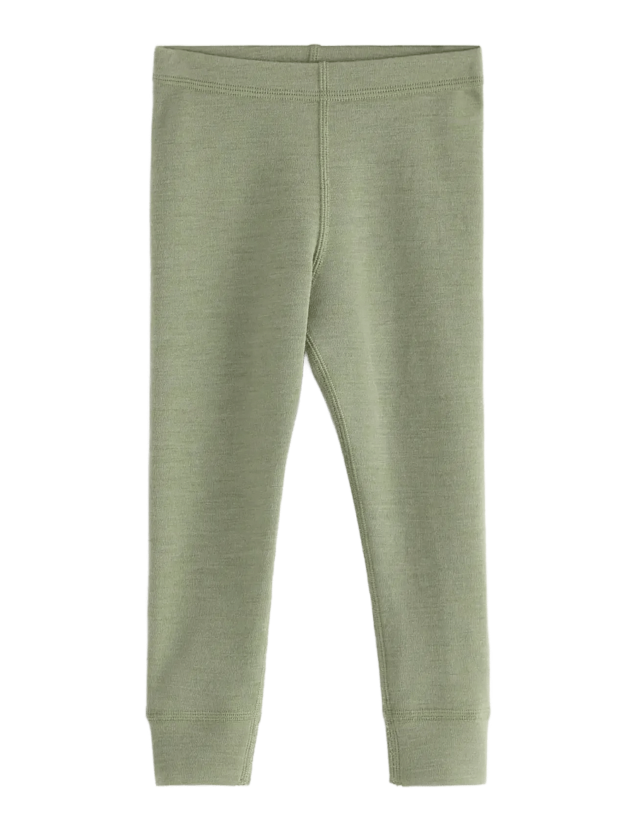 Lindex - Merino wool leggings - retuusid - light dusty green - 0