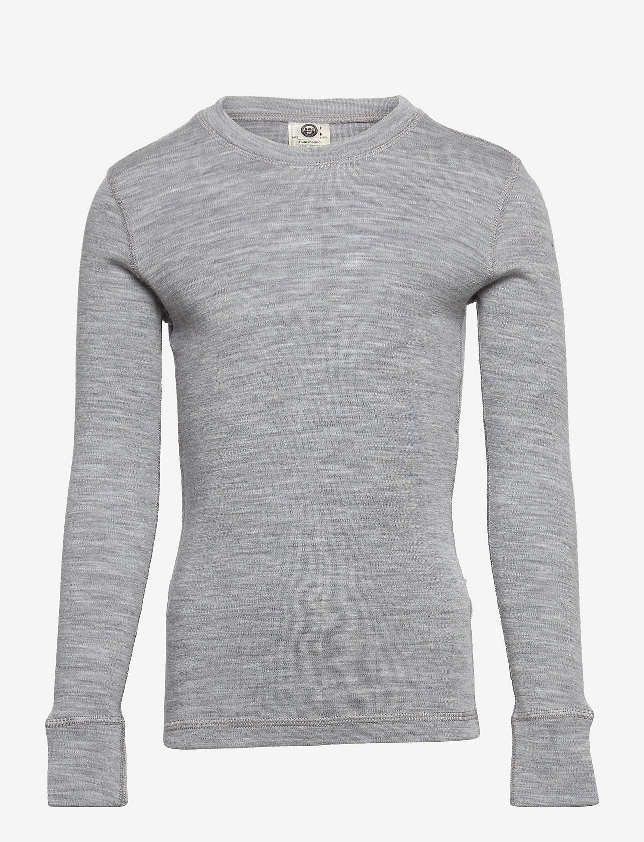 Lindex - Long-sleeved top in merino wool - grey melange - 1