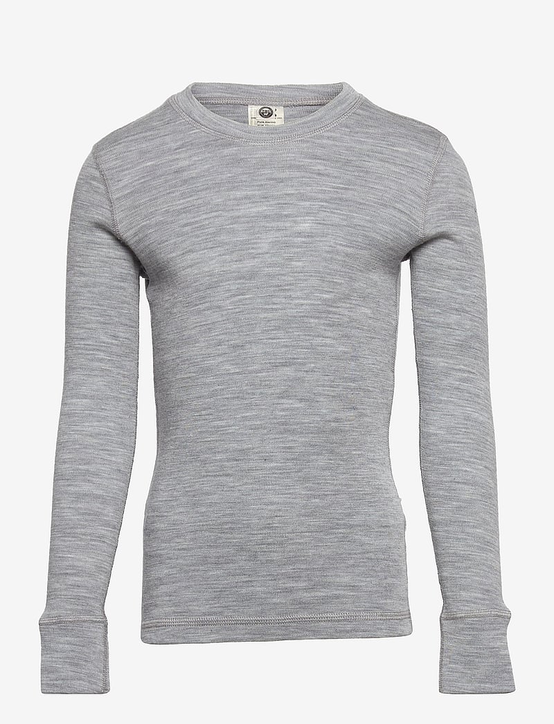 Lindex - Long-sleeved top in merino wool - grey melange - 1