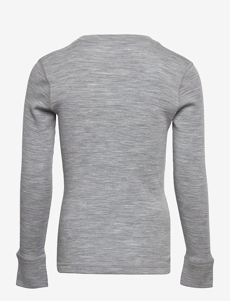 Lindex - Long-sleeved top in merino wool - grey melange - 2