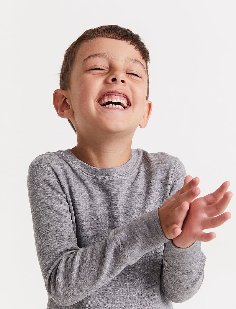 Lindex - Long-sleeved top in merino wool - grey melange - 5