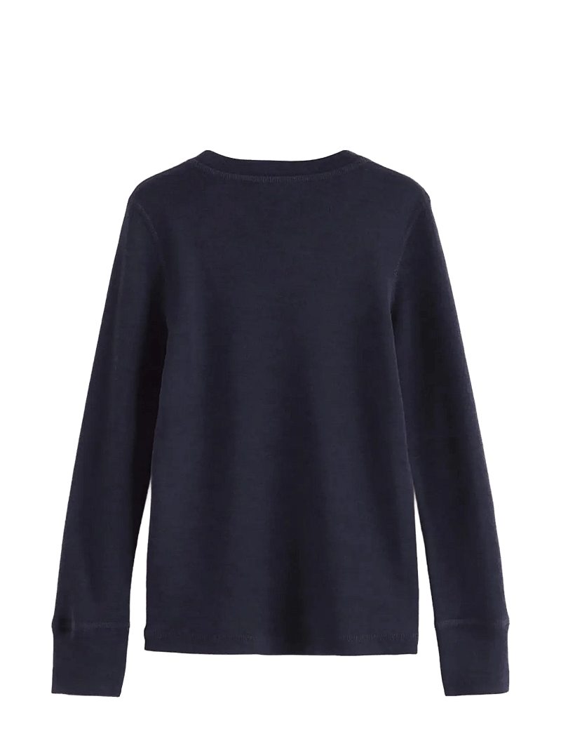 Lindex - Top merino wool solid - alusriided beebidele - navy - 2