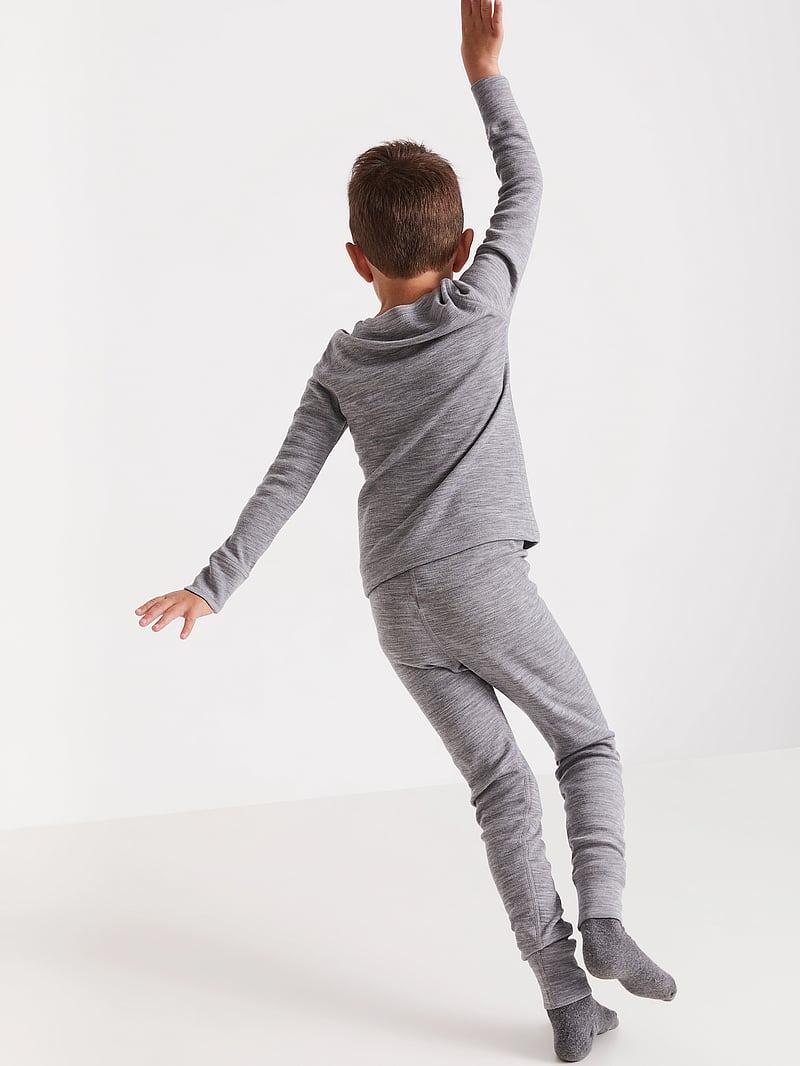 Lindex - Longjohns merino wool solid - aluskihina kantavad püksid - grey melange - 5