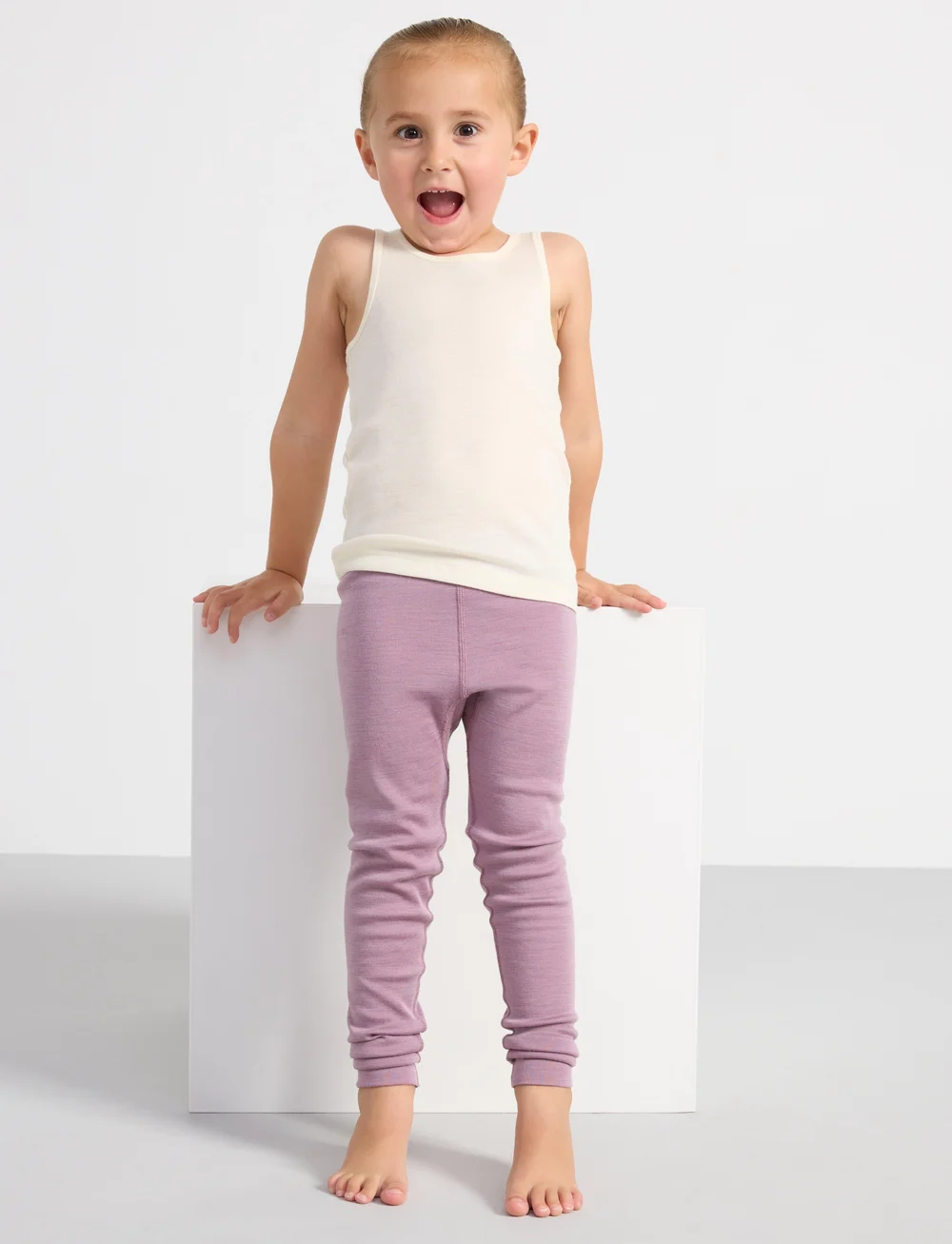 Lindex - Camisole merino small kids - termoundertrøjer - off white - 3